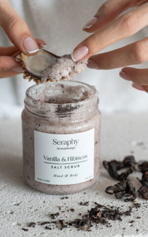VANILLA & HIBISCUS HAND - BODY SCRUB   % 100 PURE